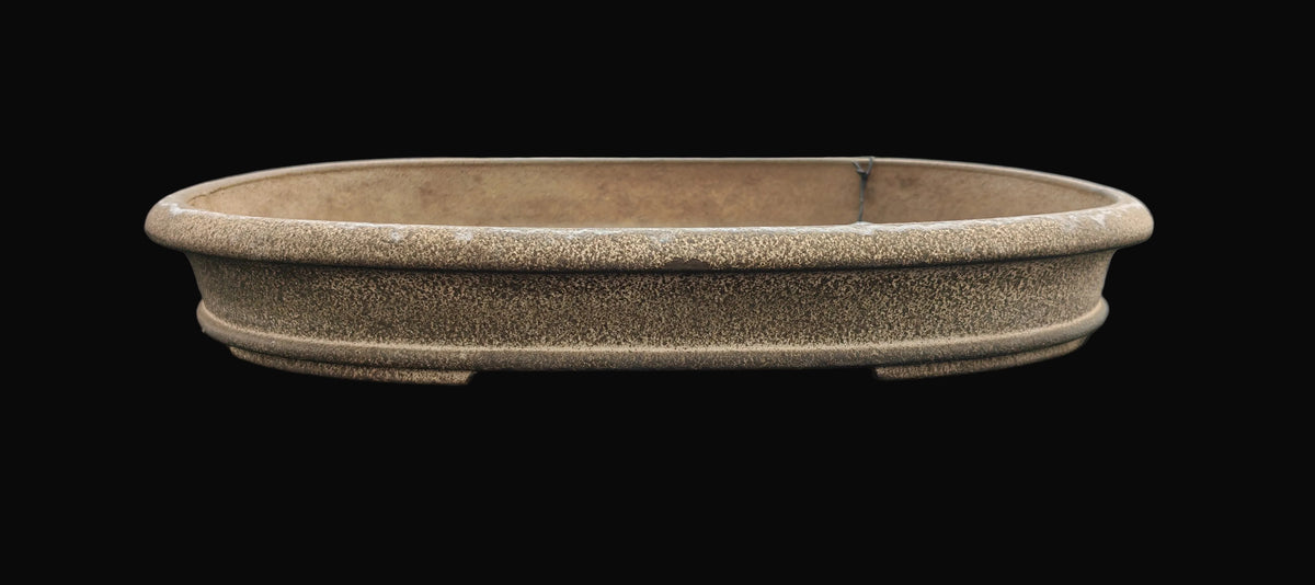Vaso Ovale grigio-verde, Tokoname, Yoshimura