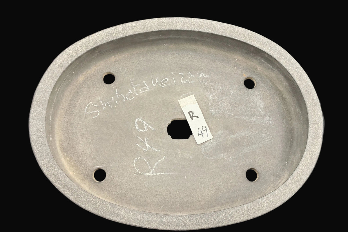 Vaso Ovale grigio scuro, Tokoname, Shibatakeizan