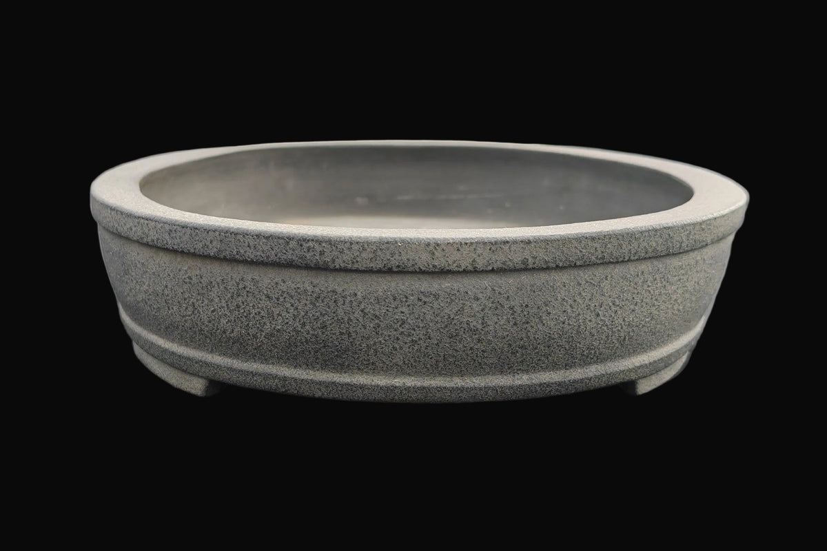 Vaso Ovale grigio scuro, Tokoname, Shibatakeizan