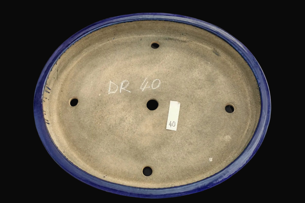 Vaso Ovale Blu, Tokoname, Koyo